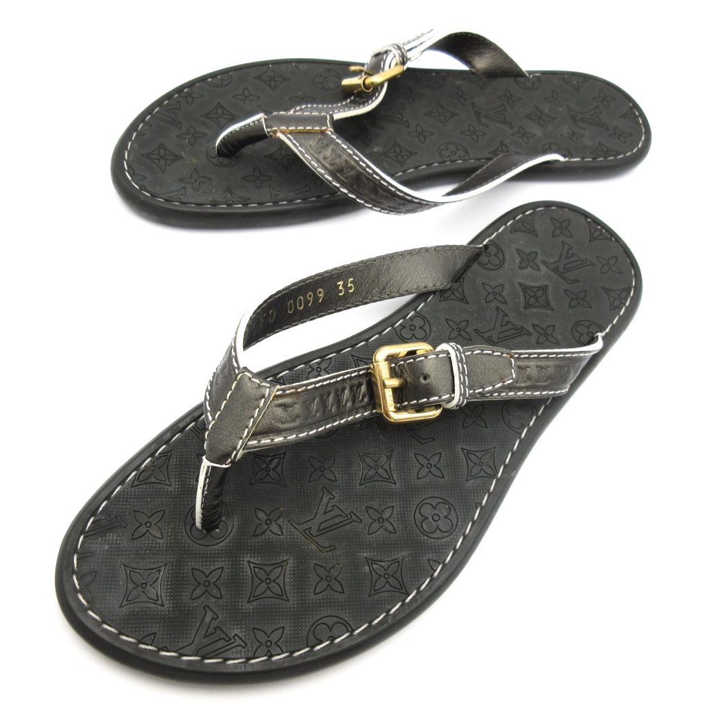 【新品未着用】ルイヴィトン　モノグラム柄　サンダル37cm LOUIS VUITTON ルイヴィトン マイアミ ライン ミュール モノグラム
