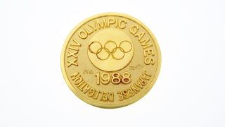 純金 ソウルオリンピック日本選手団参加記念メダル 1988 4.73g
