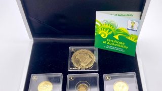 2014FIFAワールドカップ　ブラジル大会　銀貨3種セット 2014年 『FIFA ワールドカップブラジル大会 公式記念コイン』 ブラジル